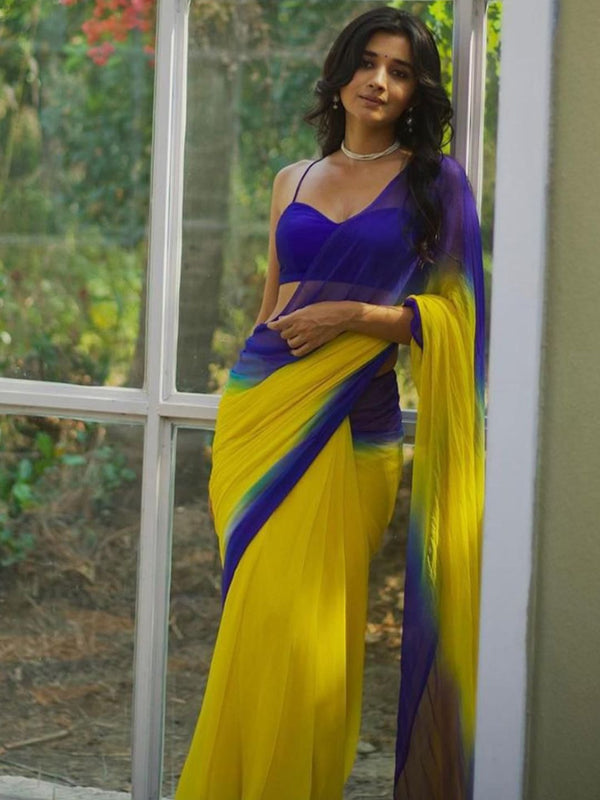 OMBRE PURE GEORGETTE SAREE