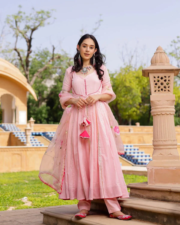 AABOLI HANDPAINTED COTTON SUIT SET