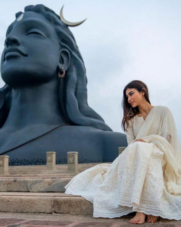 PEARL IVORY ANARKALI SET